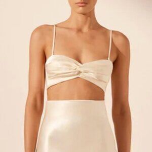 Shona Joy Twist Front Bra Top (Cream)